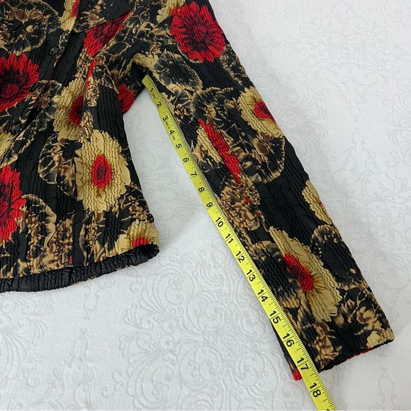 🚨Ubu Floral Reversible Semi Quilted Cardigan Jacket With Pockets - Picture 14 of 15